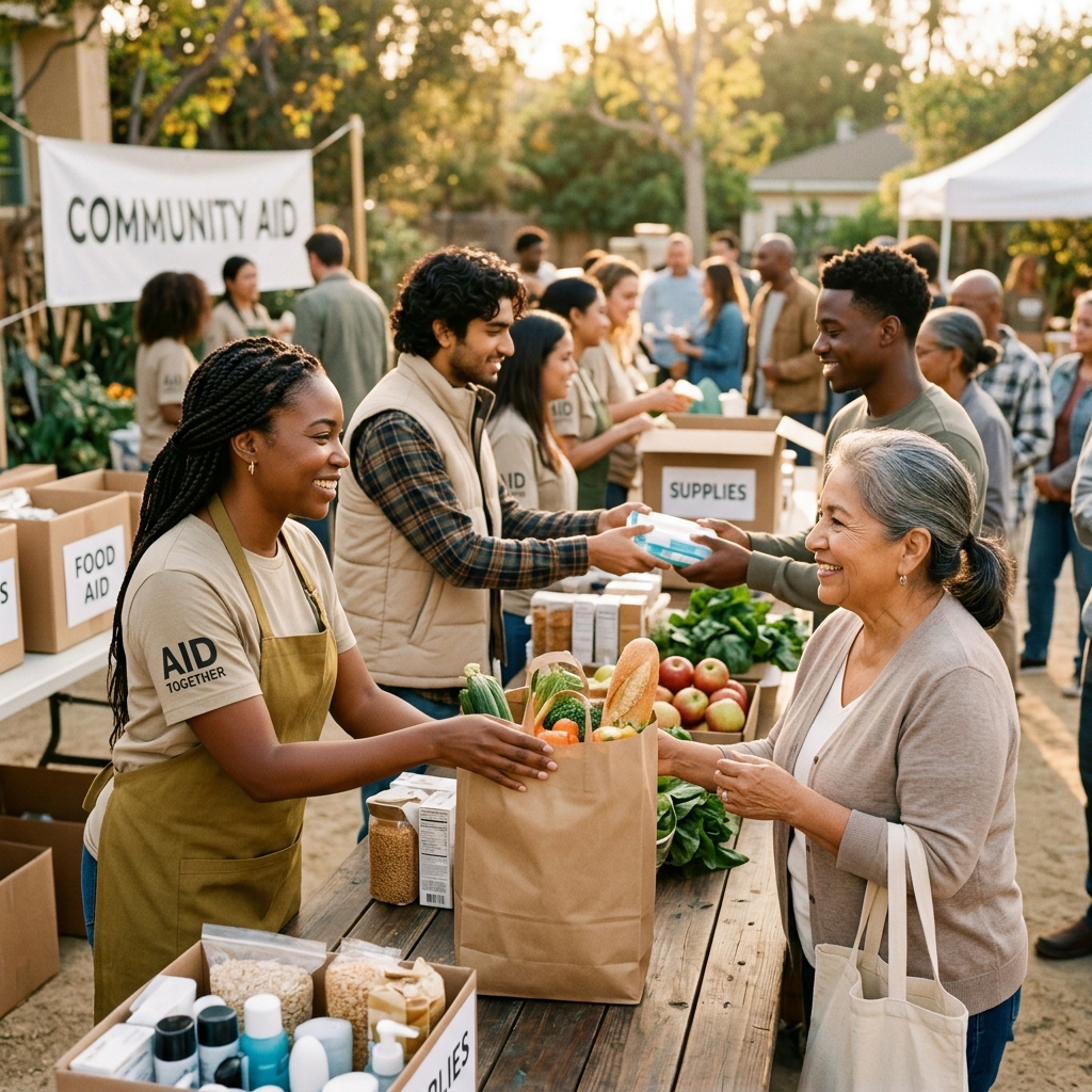 Volunteers serving the community